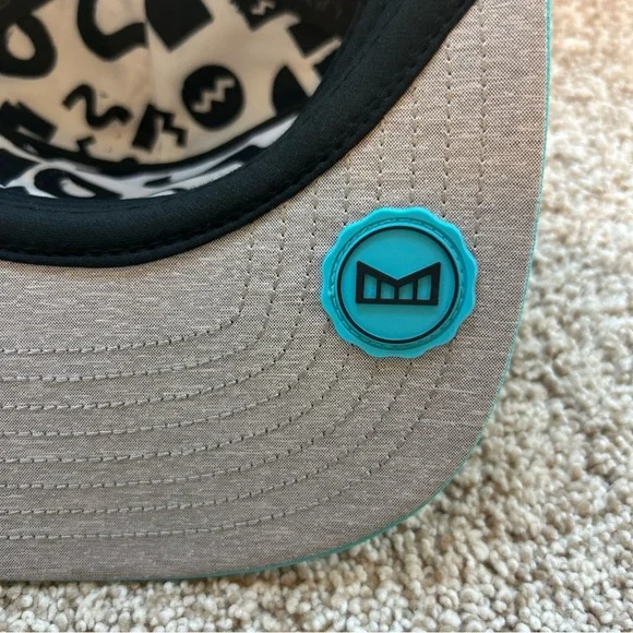 Melin Coronado Splash Hydro Neon Blue Flamingo Snapback Hat Good Vibes 56-60cm - Picture 9 of 15